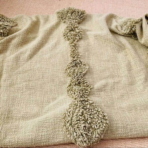 Urban Outfitters Rosie Tufted Throw Blanket In Green - Picture 5 of 11